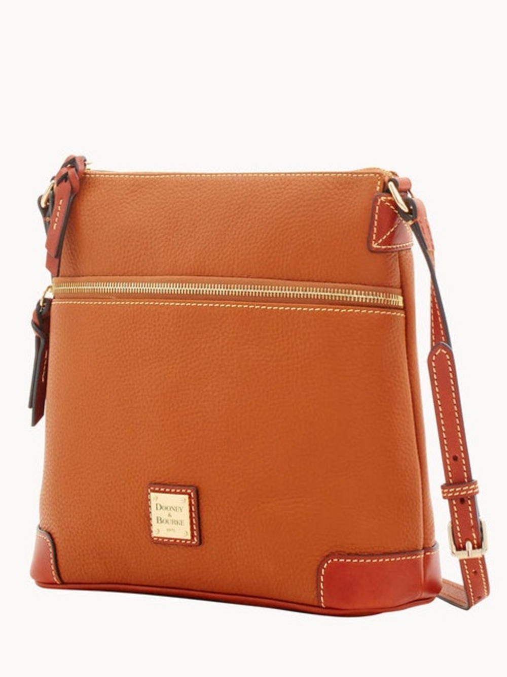 Dooney & Bourke Pebble Leather Grain Crossbody in Caramel NWT - Picture 9 of 16